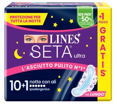Lines Seta Ultra - 11 Assorbenti Notte Con Ali - Immagine 6