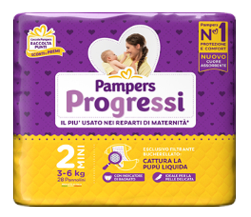 Progressi Mini taglia 2 - 28 pannolini - Pampers - Immagine 4