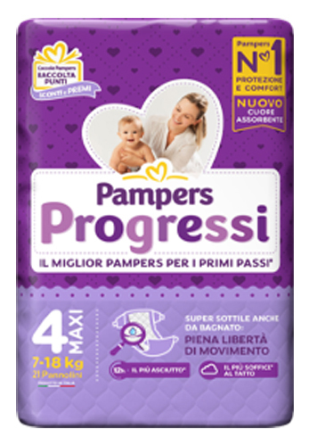 Pampers Progressi Maxi Taglia 4 21 Pannolini - Immagine 5