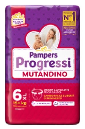 Pampers Progressi Mutandina Xl Per Bambini Oltre 15 Kg Confezione Da 15 Pannolini - Immagine 6