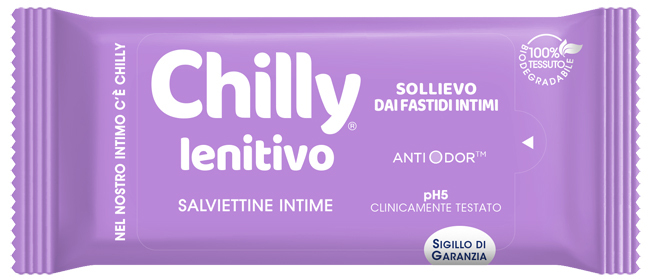 12pz Chilly pocket lenitivo Salviettine intime anti-odor pH 3.5 BIO - Immagine 5