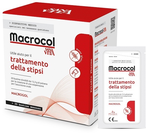 Paladin Pharma Spa Sanavita Macrocol Plus - Lassativo Contro La Stitichezza - 20 Bustine - Immagine 10