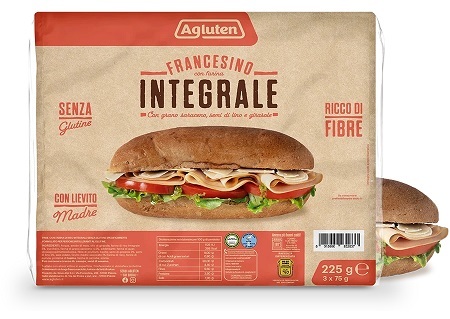 AGLUTEN Francesino Integrale - 3 panini integrali senza glutine - Immagine 6