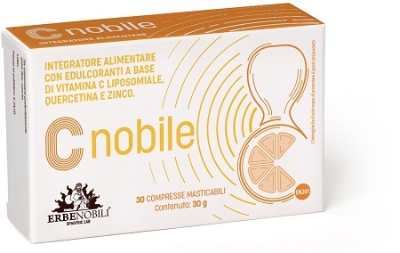 Erbenobili C Nobile Vitamina C Quercetina E Zinco 30 Compresse Masticabili - Immagine 3