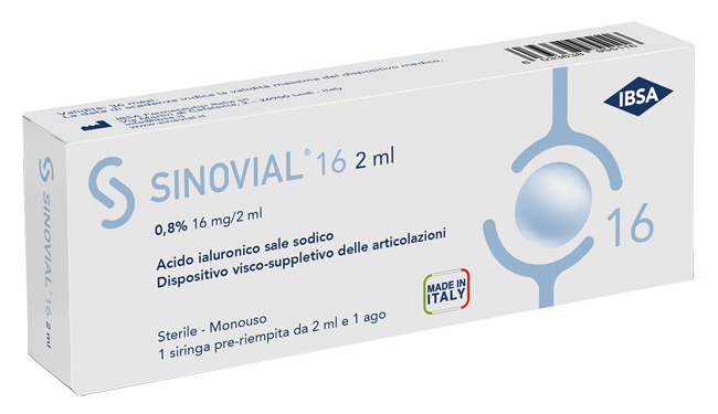 Sinovial Siringa Intra-Articolare 16 Acido Ialuronico 0,8% 16 Mg/2 Ml 1 Fs + Ago Gauge 21 1 Pezzo - Immagine 7