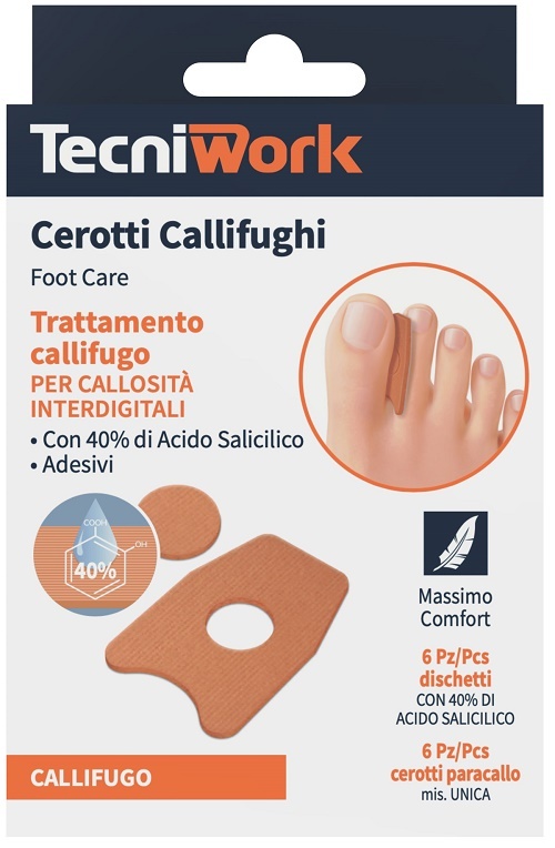 Tecniwork Cerotto Callifugo Interdigitale Per Calli Tra Le Dita 6 Cerotti + 6 Dischetti - Immagine 6