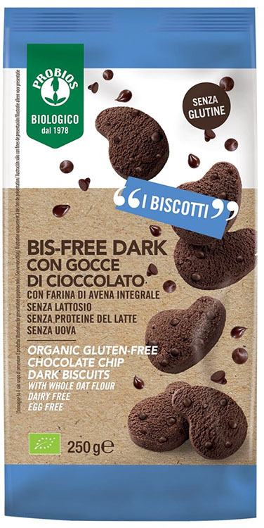 Probios Biscotto Bisfree Dark Gocce Di Cioccolato 250 G
