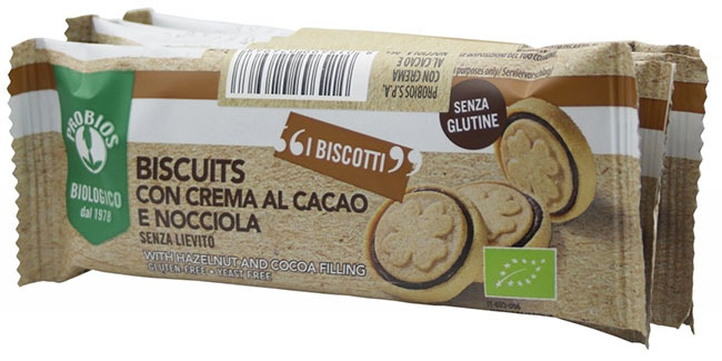 Probios Biscuit Con Crema Al Cacao E Nocciola Senza Glutine - 96 G - Immagine 3