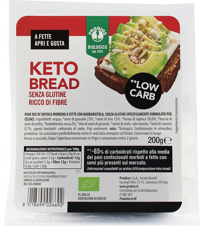 Probios Keto Bread Senza Glutine 200 G - Immagine 3