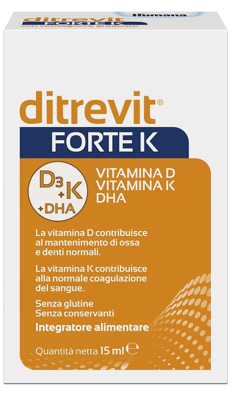 Humana Italia Humana Ditrevit Forte K Integratore Con Vitamina D E K E Dha 15 Ml - Immagine 5