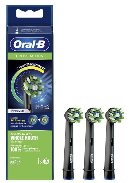 Oral-b testine di ricambio pro cross action black, 3 testine - Immagine 5