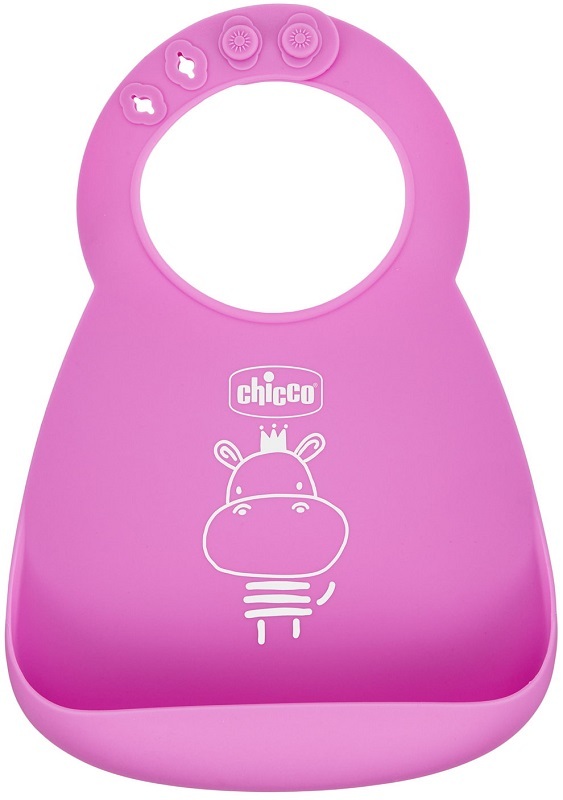 Chicco Rosa Bavaglia Silicone - Immagine 4