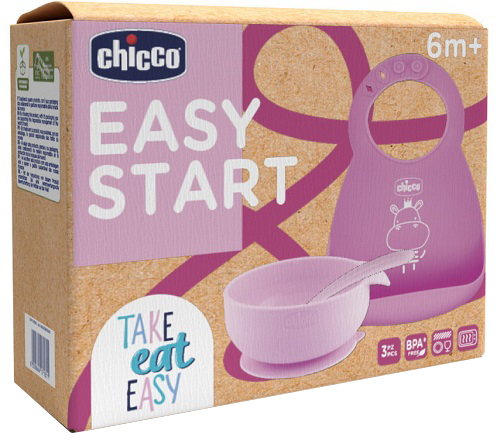 Chicco Easy Start Set Pappa Per Svezzamento Rosa 6+ Mesi - Immagine 3