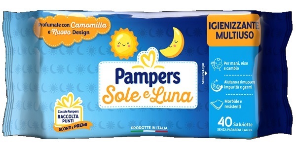 Pampers Sole E Luna Pampers Wipes Sole&Luna 40Pezzi - Immagine 3