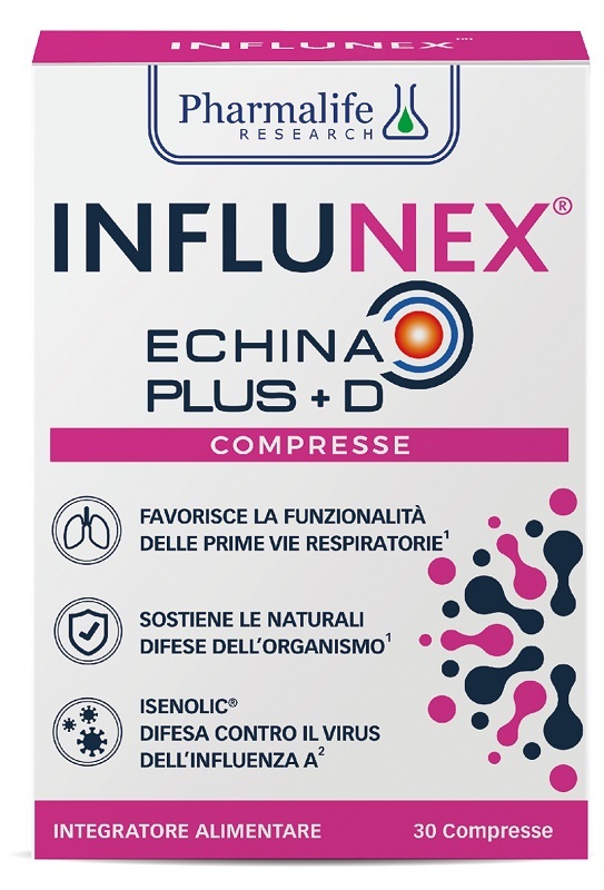 Pharmalife Research Influnex Echina Plus+ D Integratore Per Difese Immunitarie 30 Compresse - Immagine 3