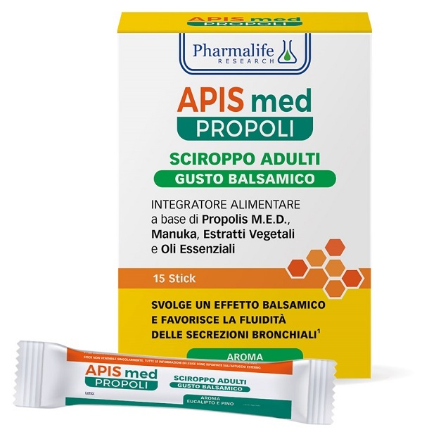 Pharmalife Research Integratore Apis Med Propoli Sciroppo, 15 Stick - Immagine 3
