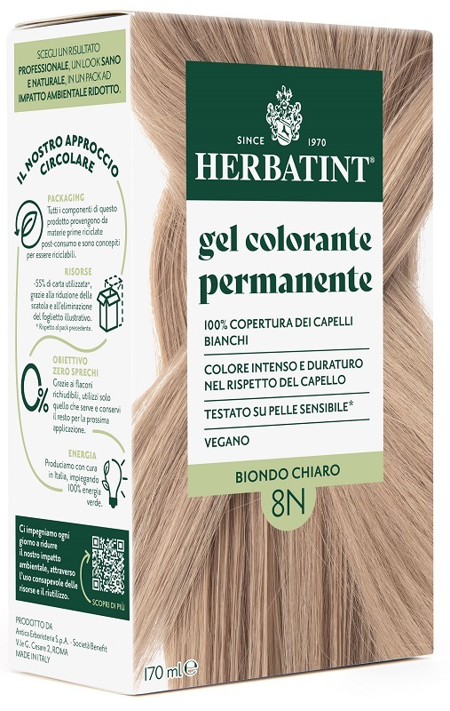 Herbatint Gel Colorante Permanente 8N Biondo Chiaro 170 Ml Tintura - Immagine 4