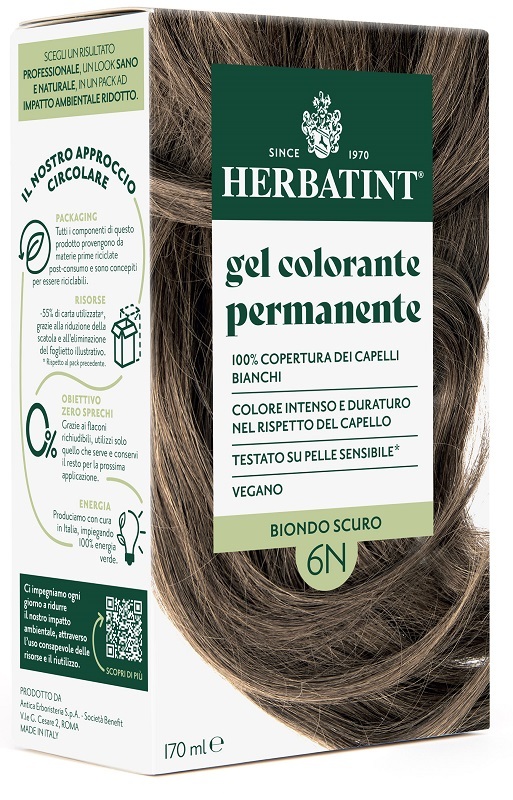Herbatint Scuro Gel Colorante Permanente Per Capelli N.6n Biondo - Immagine 5