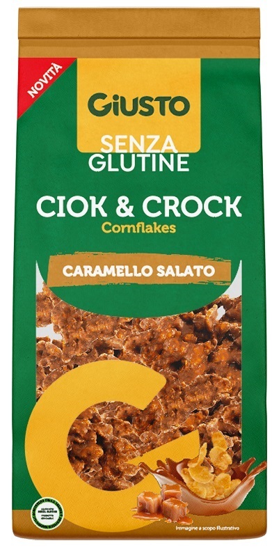 Giusto Senza Glutine Ciok&Crock Cornflakes Caramello Salato Snack Dolce Senza Glutine 125 G - Immagine 6