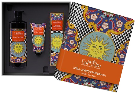 Euphidra Cofanetto Neroli E Vetiver 1 Doccia Gel 400ml + 1 Acqua Profumata 125ml + 1 Crema Mani 50ml