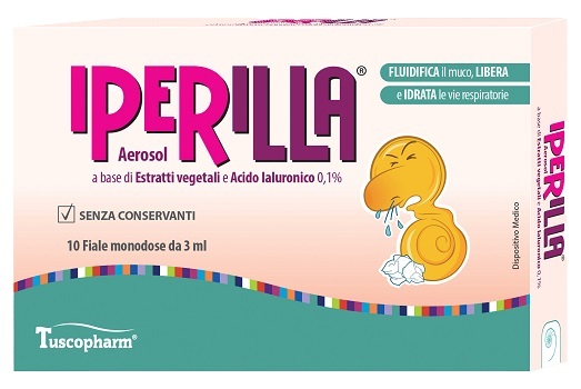 Tuscofarm Srl Unipersonale Aerosol Iperilla 10 Fiale Monodose Da 3 Ml A Base Di Estratti Vegetali E Acido Ialuronico 0,1% - Immagine 7