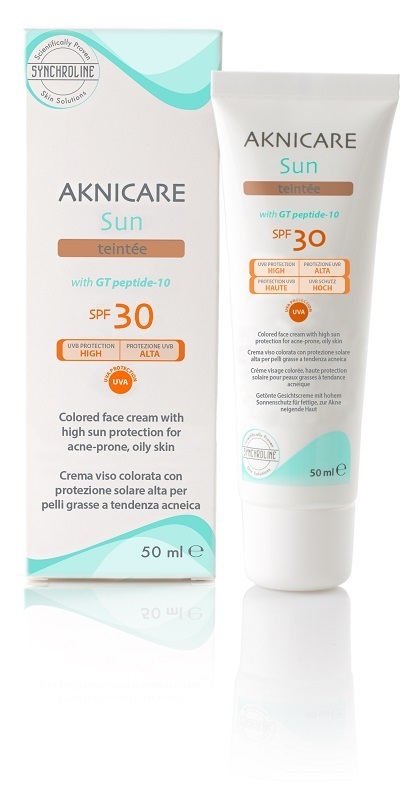 GENERAL TOPICS Crema Solare Viso 30 SPF Aknicare Sun Teintée Protezione Alta 50 ml - Immagine 3