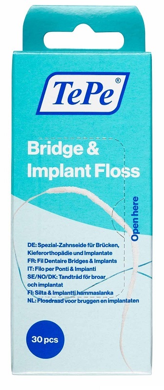 Tepe Filo Interdentale Te Pe Bridge & Implant Floss, 30 Pezzi - Immagine 5