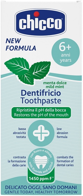 Chicco Unisex Bambino Dentifricio, Dentifricio Alla Menta, Con Fluoro 1450Ppm, 50Ml - 6Y+ (50 Ml) - Immagine 7