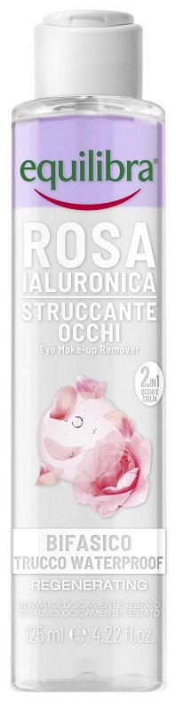 Equilibra Rosa Ialuronica Struccante Occhi Bifasico Trucco Waterproof 125 ml - - - Immagine 2