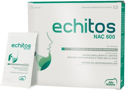 Alta Natura Echitos Nac 600 Mucolitico Vie Respiratorie 14 Bustine - Immagine 3