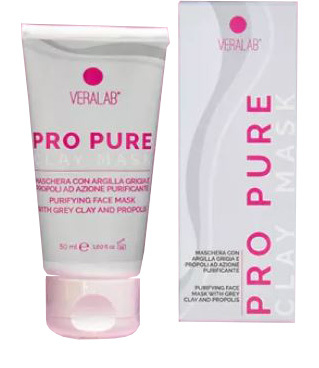 Veralab Unisex Grigia Maschere Viso Pro Pure Clay Mask 50Ml - Maschera Purificante Viso - Immagine 4