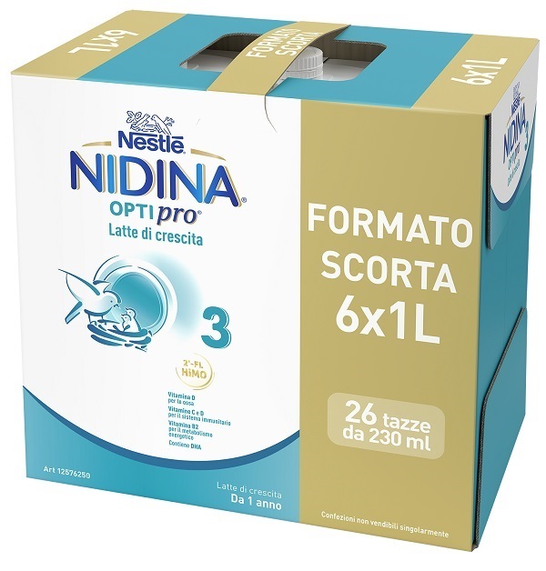 Nestlé Nidina Optipro 3 Liquido 6 Pezzi Da 1 Litro - Immagine 4