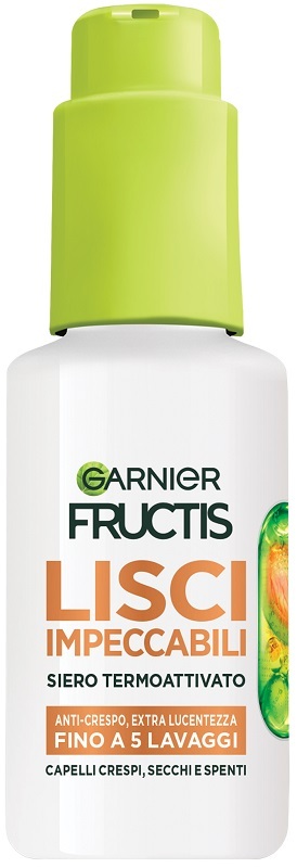 3pz GARNIER FRUCTIS LISCI IMPECCABILI Siero termoattivato capelli crespi 100ml - Immagine 4