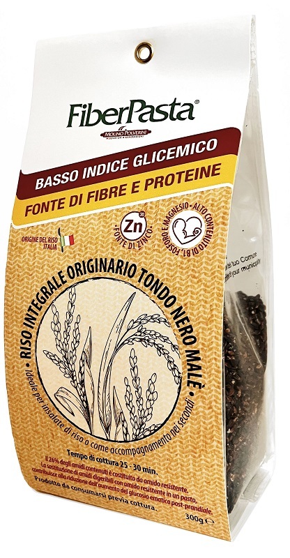 Fiberpasta Nero Fiber Pasta Riso Integrale Tondo Malè, 300G - Immagine 4
