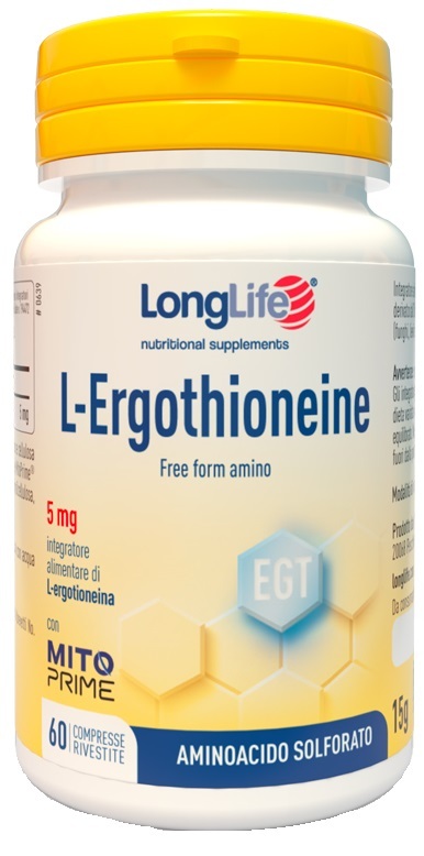 L-Ergothioneine LongLife Integratore Antiossidante 60 Compresse - LongLife - Immagine 6