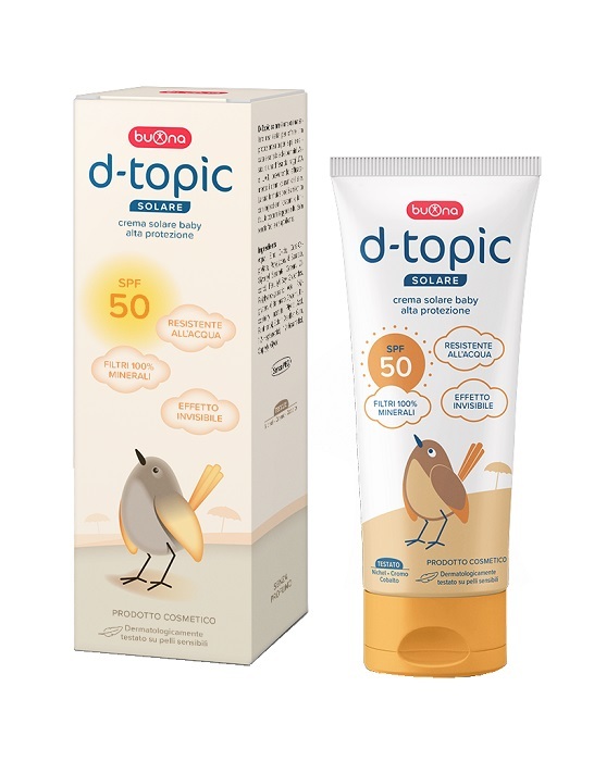 BUONA Crema Solare Bambini 50+ SPF D-Topic Baby Protezione Molto Alta 100 ml - Immagine 7