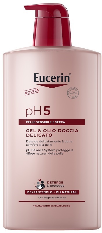 EUCERIN Gel & Olio Doccia Delicato - Detergente Corpo 1000 ml - Immagine 5