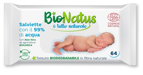 SALVIETTE 99% ACQUA BIONATUS 64P - Immagine 3