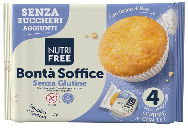 Nutrifree Bonta Soffice Senza Glutine Senza Zuccheri 4 Monoporzioni - Immagine 5