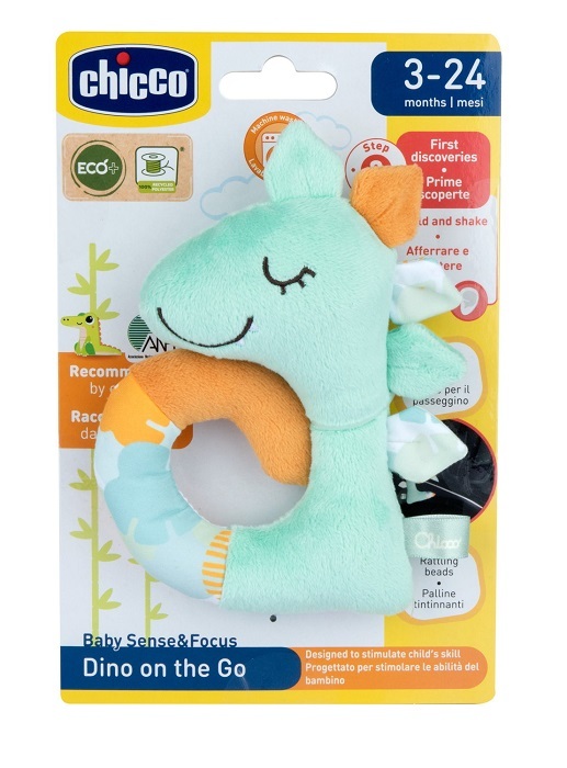 Chicco (Artsana Spa) Chicco Gioco Baby Sense&Focus Trillino Soft Dinosauro Eco+ 1 Pz Altro Bambino - Immagine 8