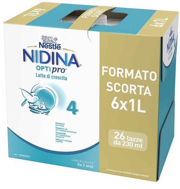 Nestle Latte Crescita Liquido Nidina Optipro 4 - Formato Scorta 6X1l - Nestlè - Immagine 3
