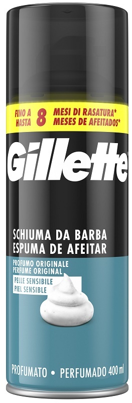 Gillette Uomo Schiuma Da Barba + Gel Da Barba, Schiuma Da Barba Per Pelli Sensibili 400 Ml (400 Ml, Schiuma Da Barba) - Immagine 7
