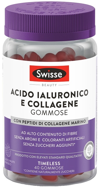 Swisse Acido Ialuronico E Collagene Integratore Antietà 40 Gommose - Immagine 3