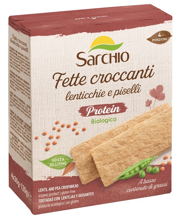 Sarchio Spa Fette Croccanti Sarchio Proteiche Con Lenticchie E Piselli - Immagine 2