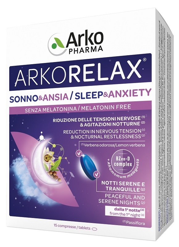 Arkofarm Srl Arkorelax Sonno&Ansia 15 Compresse - Immagine 4