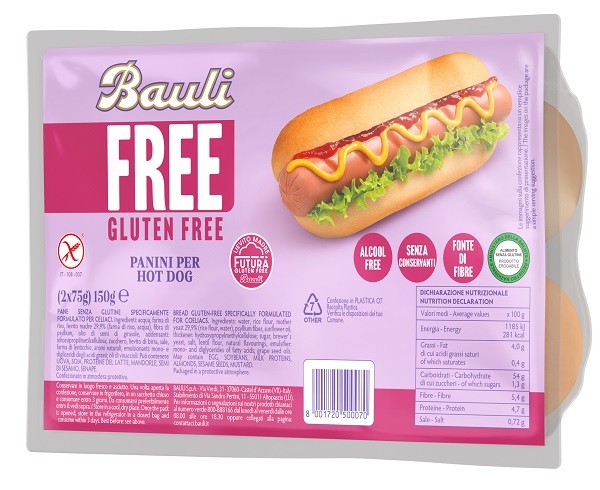 Bauli Free Panini Hot Dog Senza Glutine 2 Pezzi Da 75 G - Immagine 4