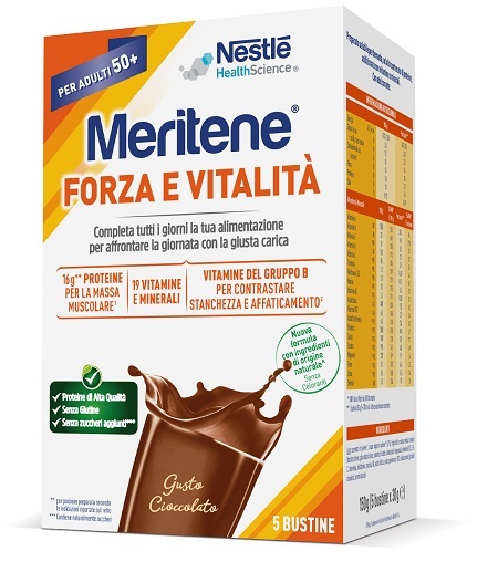 Nestlé Meritene Forza E Vitalità Gusto Cioccolato, 5 Bustine - Immagine 6
