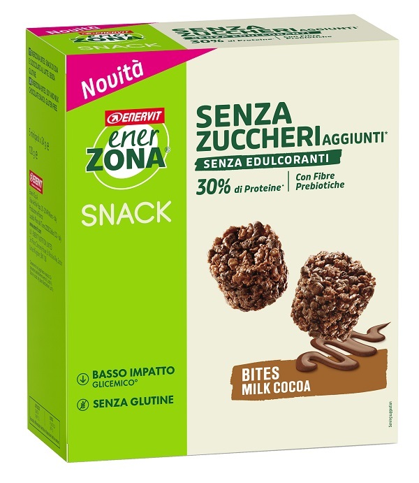 Enervit Enerzona Bites Milk Cocoa Senza Zucchero, 5 Pezzi Da 24G - Immagine 5