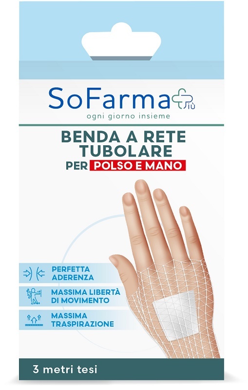 Sofarmapiu' Benda A Rete Tubolare Per Polso E Mano 3 Metri Tesi - Immagine 3