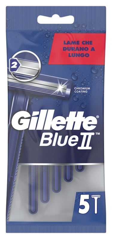 GILLETTE Rasoio Da Barba Usa E Getta Blue II Bilama - 5 Lamette - Immagine 8